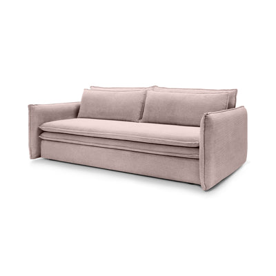 Lily Corduroy Sofa Bed 140x200 with Storage – Dusty Pink (POSO 52)