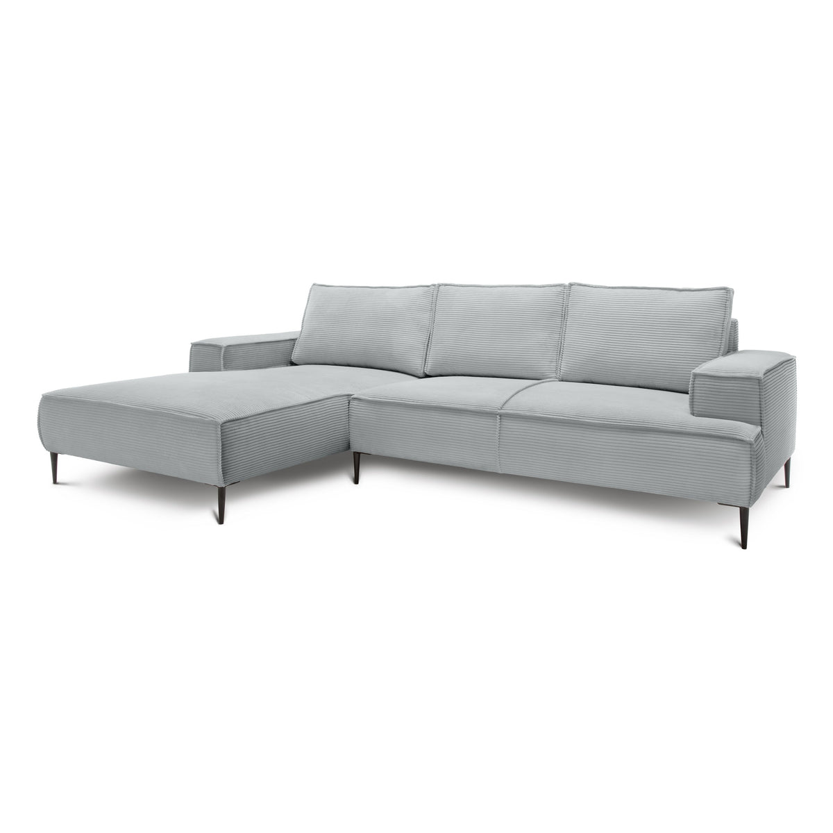 May 3 Seater Corner Sofa 275 cm, Modern Classic Style – Gray Bamboo (POSO 55), Left-hand-side