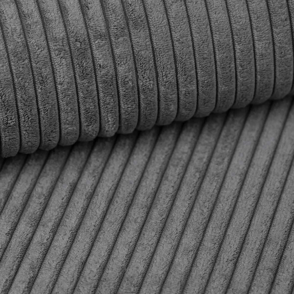 Fabric sample Corduroy Graphite Moss (POSO 60)
