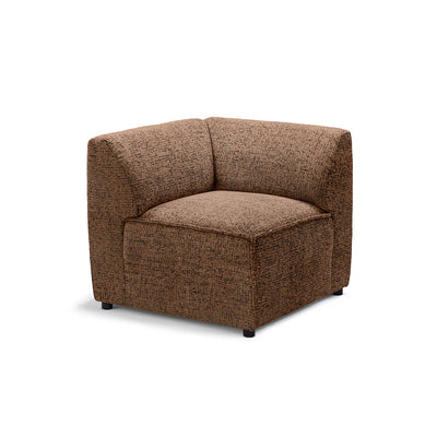 BRICK Modular Sofa Module M Right – Cinnamon Oak (BELLA 70)