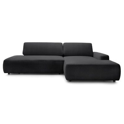 Bamby 4 Seater Corner Sofa Bed 125x210, Japandi Style – Right-hand, Smoky Granite (RAVEN 15)