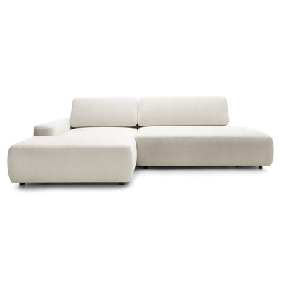 Bamby 4 Seater Corner Sofa Bed 125x210, Japandi Style – Left-hand, Linen Glow (RAVEN 24)