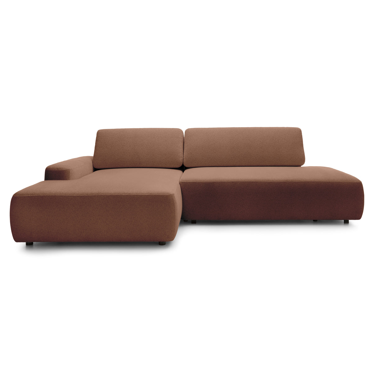 Bamby 4 Seater Corner Sofa Bed 125x210, Japandi Style – Left-hand, Cinnamon Brown (RAVEN 38)
