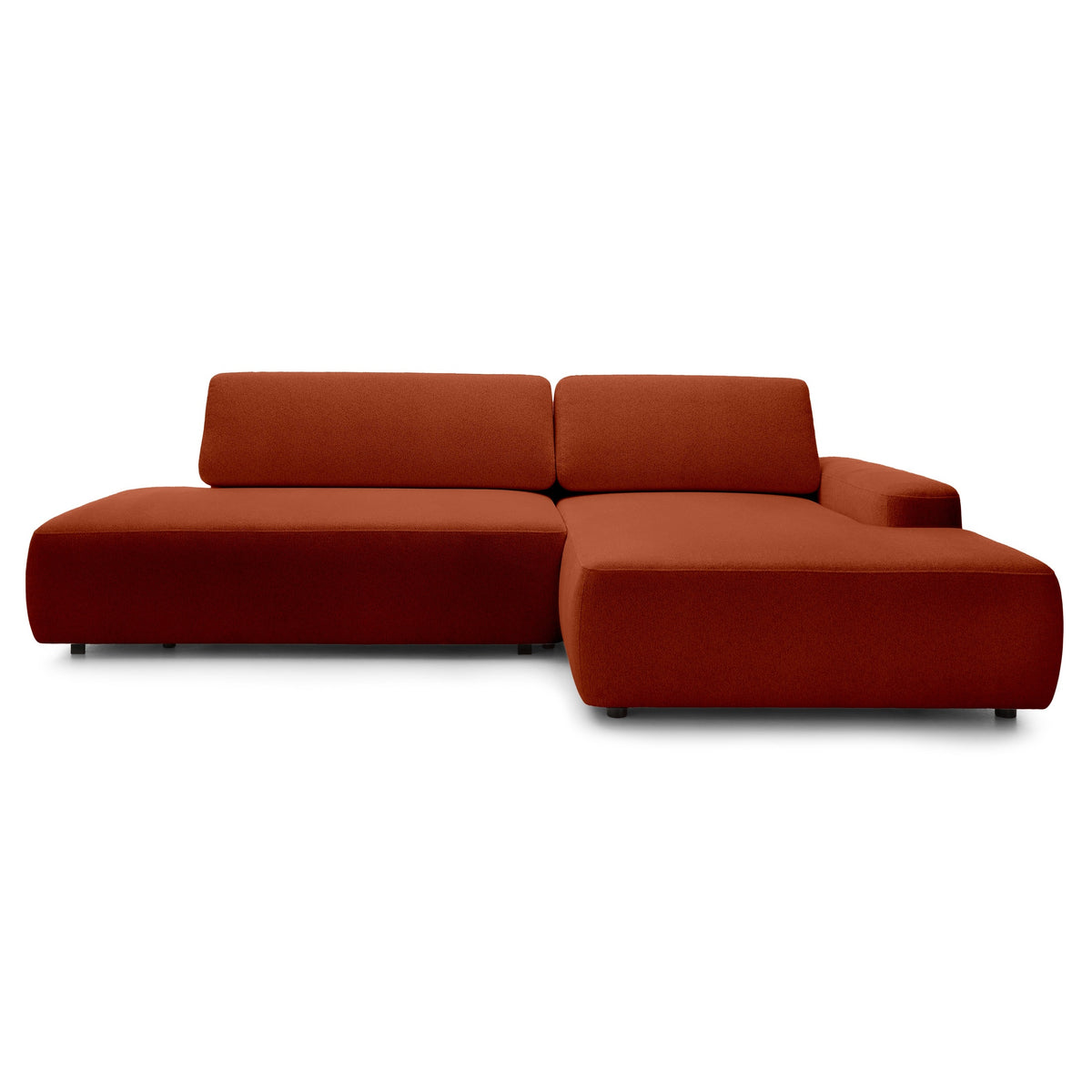Bamby 4 Seater Corner Sofa Bed 125x210, Japandi Style – Right-hand, Antique Copper (RAVEN 44)