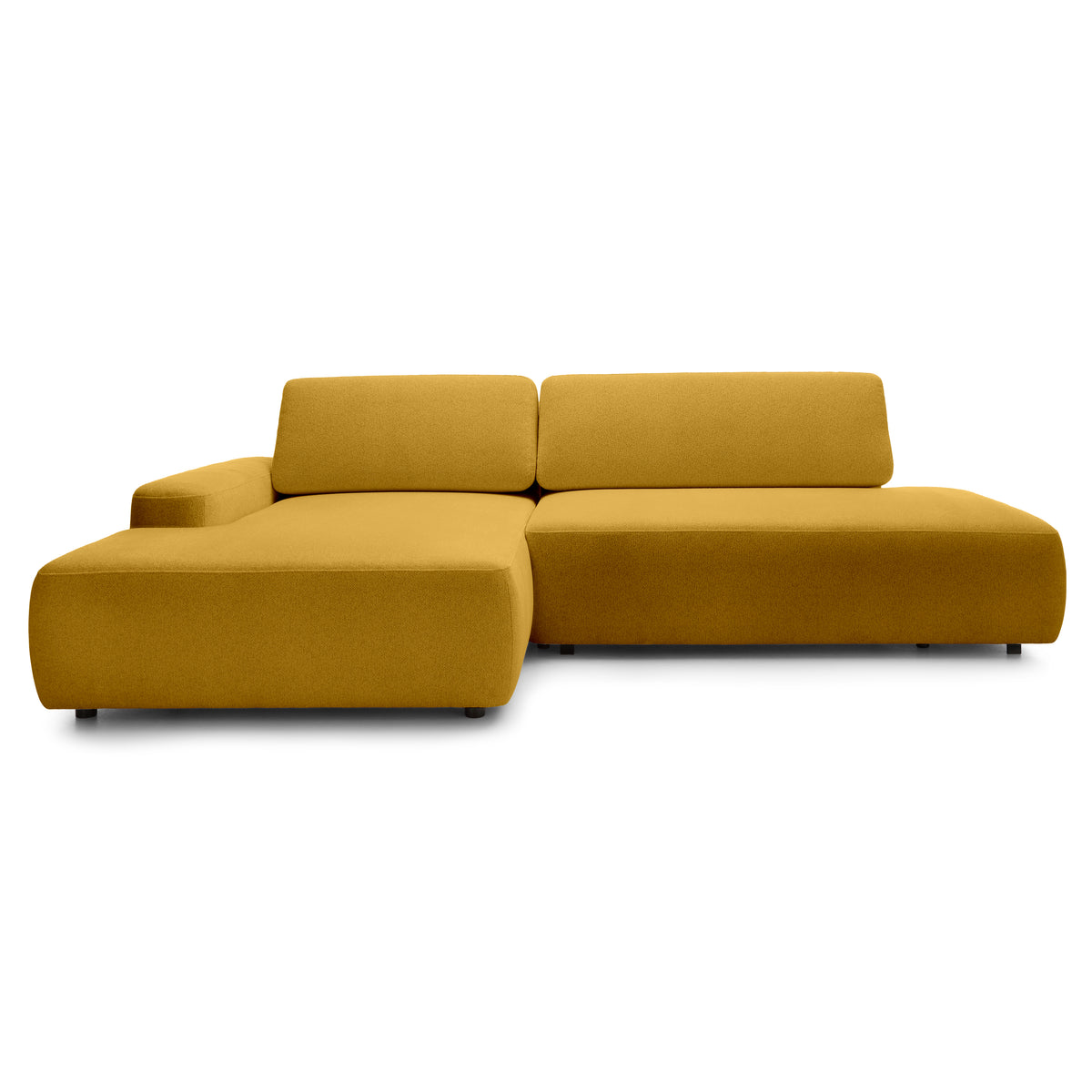 Bamby 4 Seater Corner Sofa Bed 125x210, Japandi Style – Left-hand, Honey Amber (RAVEN 66)