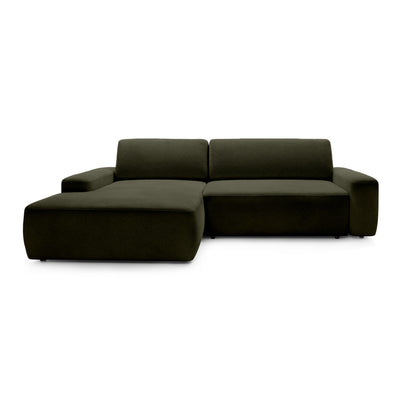 Bamby 3 Seater Corner Sofa Bed 125x210, Modern Style – Left-hand, Roasted Coffee (RAVEN 78)