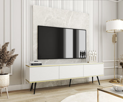 Meva TV Unit 175x30 with Gold Accents – photo 10