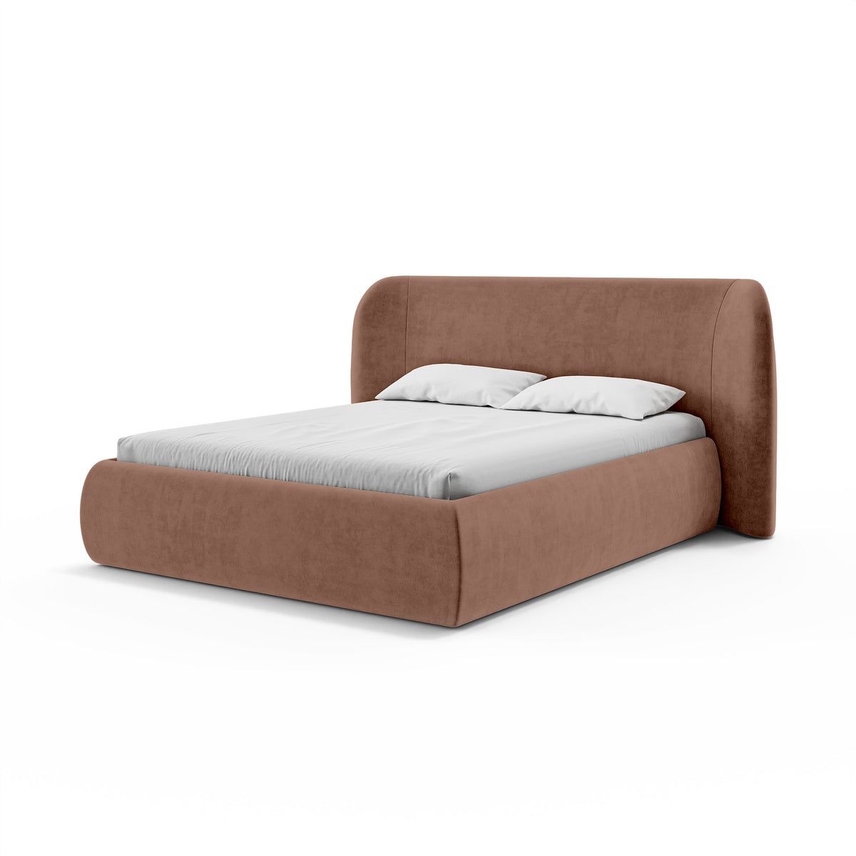 Łóżko tapicerowane Frasspo z pojemnikiem w stylu modern soft w tkaninie SALVADOR – zdjęcie 24