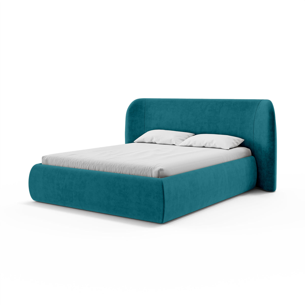 Łóżko tapicerowane Frasspo z pojemnikiem w stylu modern soft w tkaninie SALVADOR – zdjęcie 8