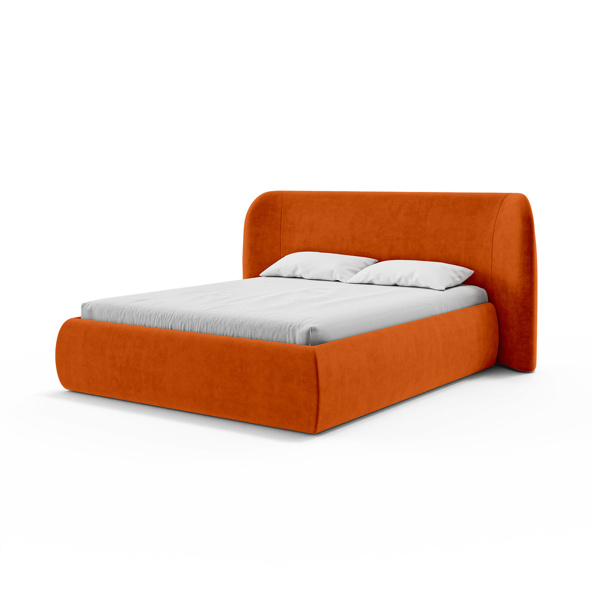 Łóżko tapicerowane Frasspo z pojemnikiem w stylu modern soft w tkaninie SALVADOR – zdjęcie 13