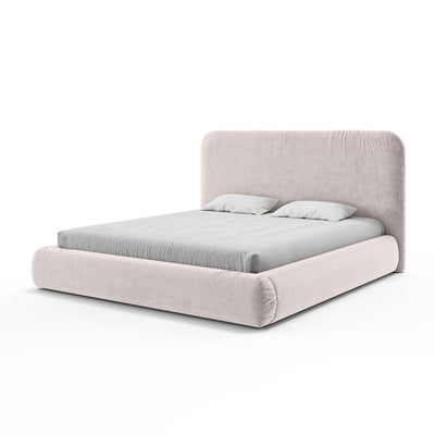 Paries Upholstered Ottoman Bed with Storage, Modern Organic Style – 200x200, Alabaster Glow (SALVADOR 16)