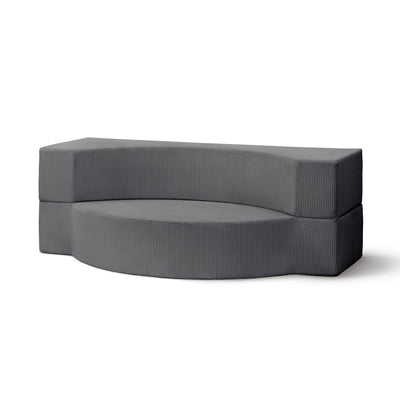 Lunaria Modular Foam Sofa Bed 200 cm, Japandi Style – Steel Bronze (POSO 22)