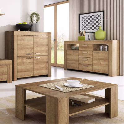 Table basse Gorky 103x38 avec étagère de style scandinave - photo 3