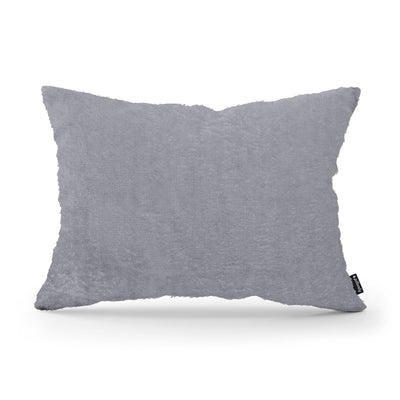 Plush Decorative Cushion 40x55 cm, Glamour Style – Steel Ash (SORRISO 04)