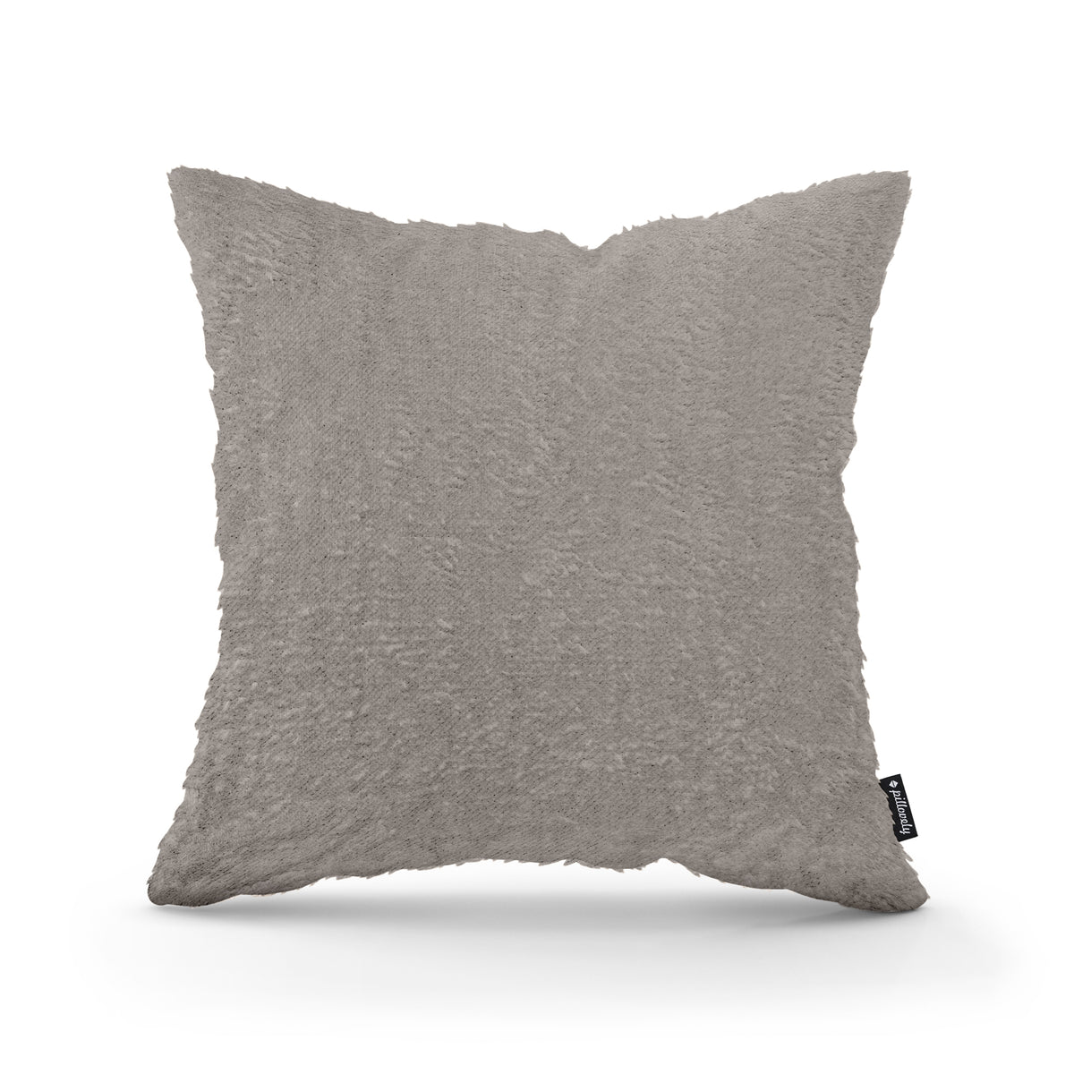 Plush Decorative Cushion 45x45 cm, Glamour Style – 100% PES Plush, Soft Texture – Sand Gray (SORRISO 05)