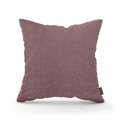 Plush Decorative Cushion 45x45 cm, Glamour Style – 100% PES Plush, Soft Texture – Rosy Sepia (SORRISO 10)