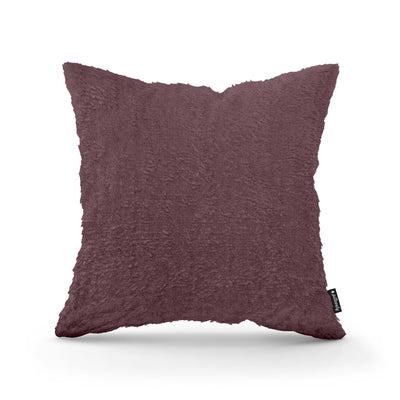 Plush Decorative Cushion 45x45 cm, Glamour Style – 100% PES Plush, Soft Texture – Dark Plum (SORRISO 11)