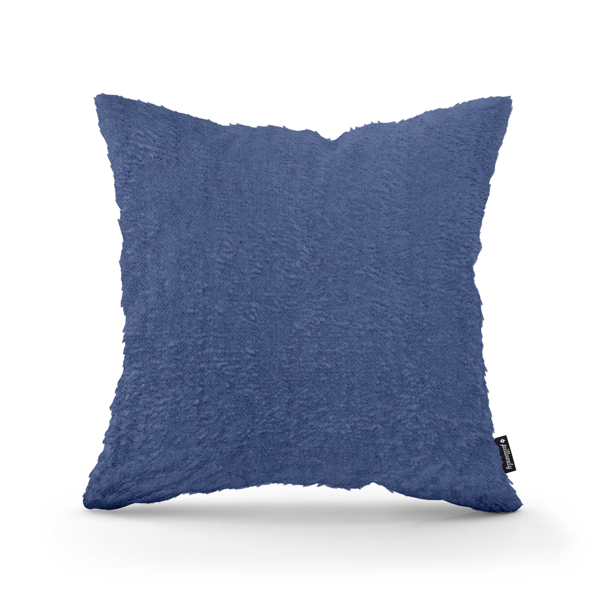 Plush Decorative Cushion 45x45 cm, Glamour Style – 100% PES Plush, Soft Texture – Ink Current (SORRISO 15)