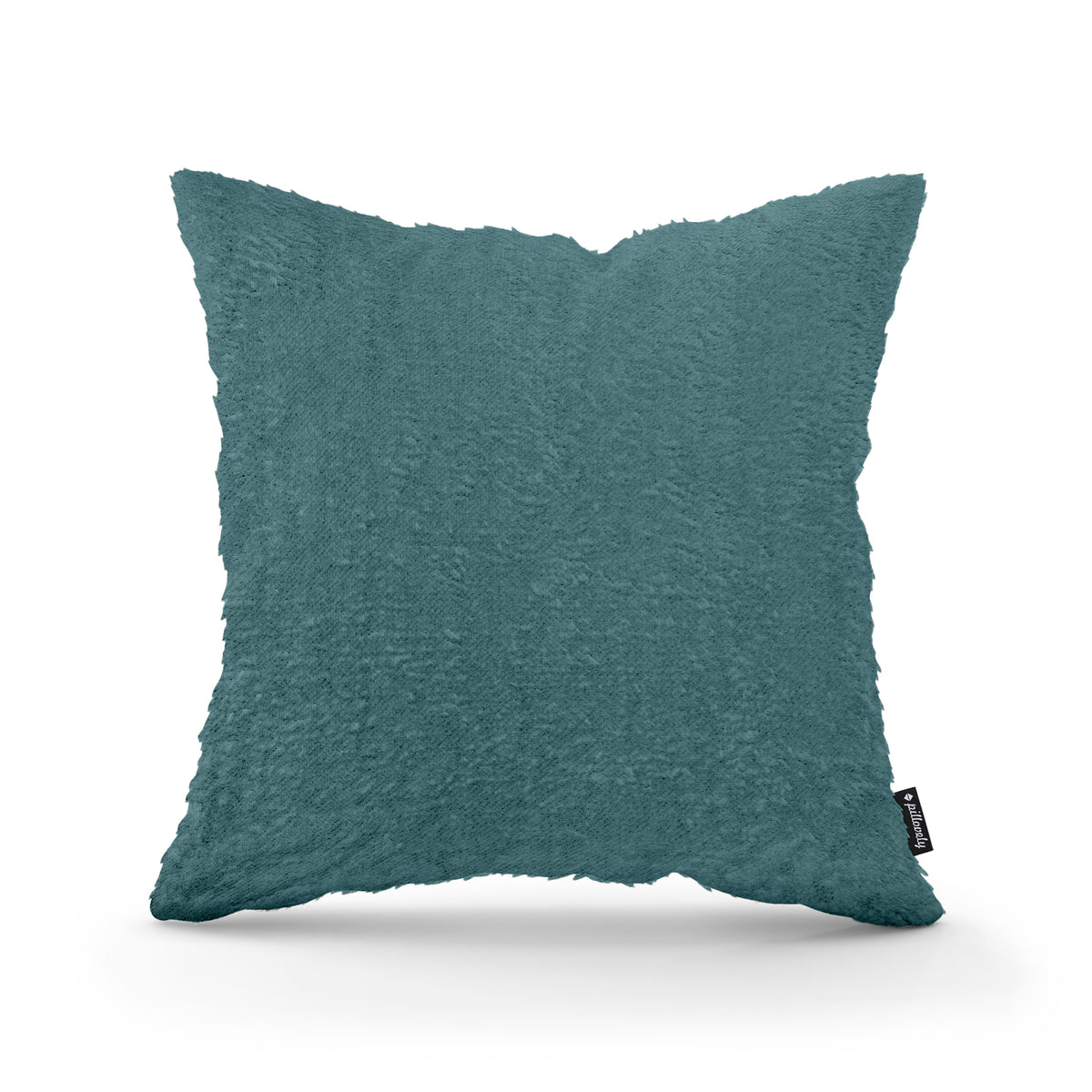 Plush Decorative Cushion 45x45 cm, Glamour Style – 100% PES Plush, Soft Texture – Sea Patina (SORRISO 17)