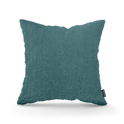 Plush Decorative Cushion 45x45 cm, Glamour Style – 100% PES Plush, Soft Texture – Sea Patina (SORRISO 17)