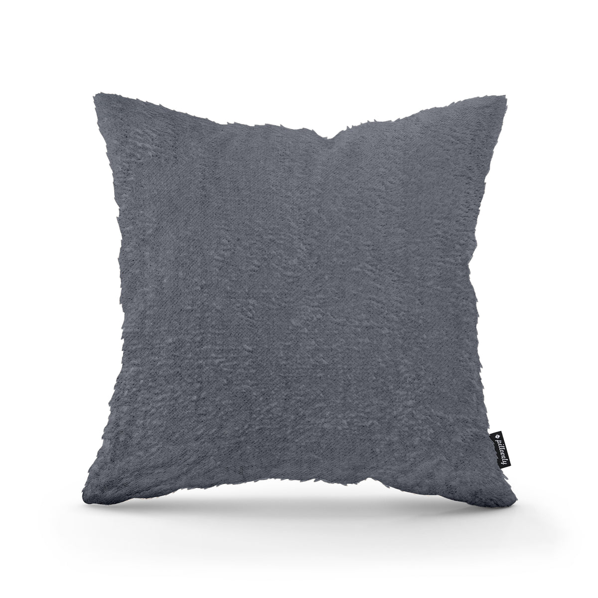 Plush Decorative Cushion 45x45 cm, Glamour Style – 100% PES Plush, Soft Texture – Graphite Glow (SORRISO 20)