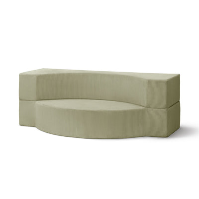 Lunaria Modular Foam Sofa Bed 200 cm, Japandi Style – Olive (POSO 44)