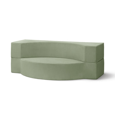 Lunaria Modular Foam Sofa Bed 200 cm, Japandi Style – Gray-Green (POSO 47)