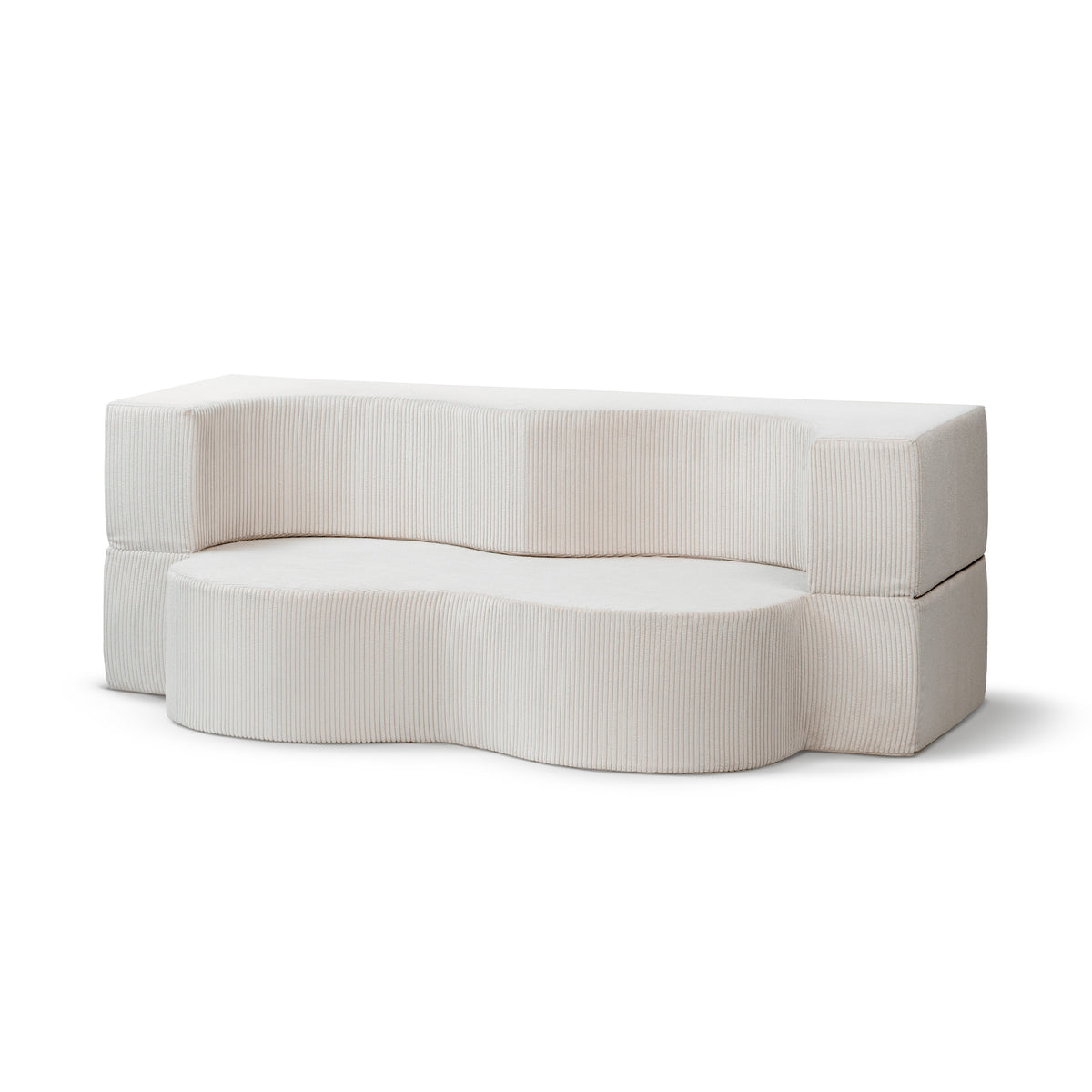 Kamelia Freestanding Foam Sofa Bed 200 cm, Japandi Style – Porcelain Beige (POSO 38)