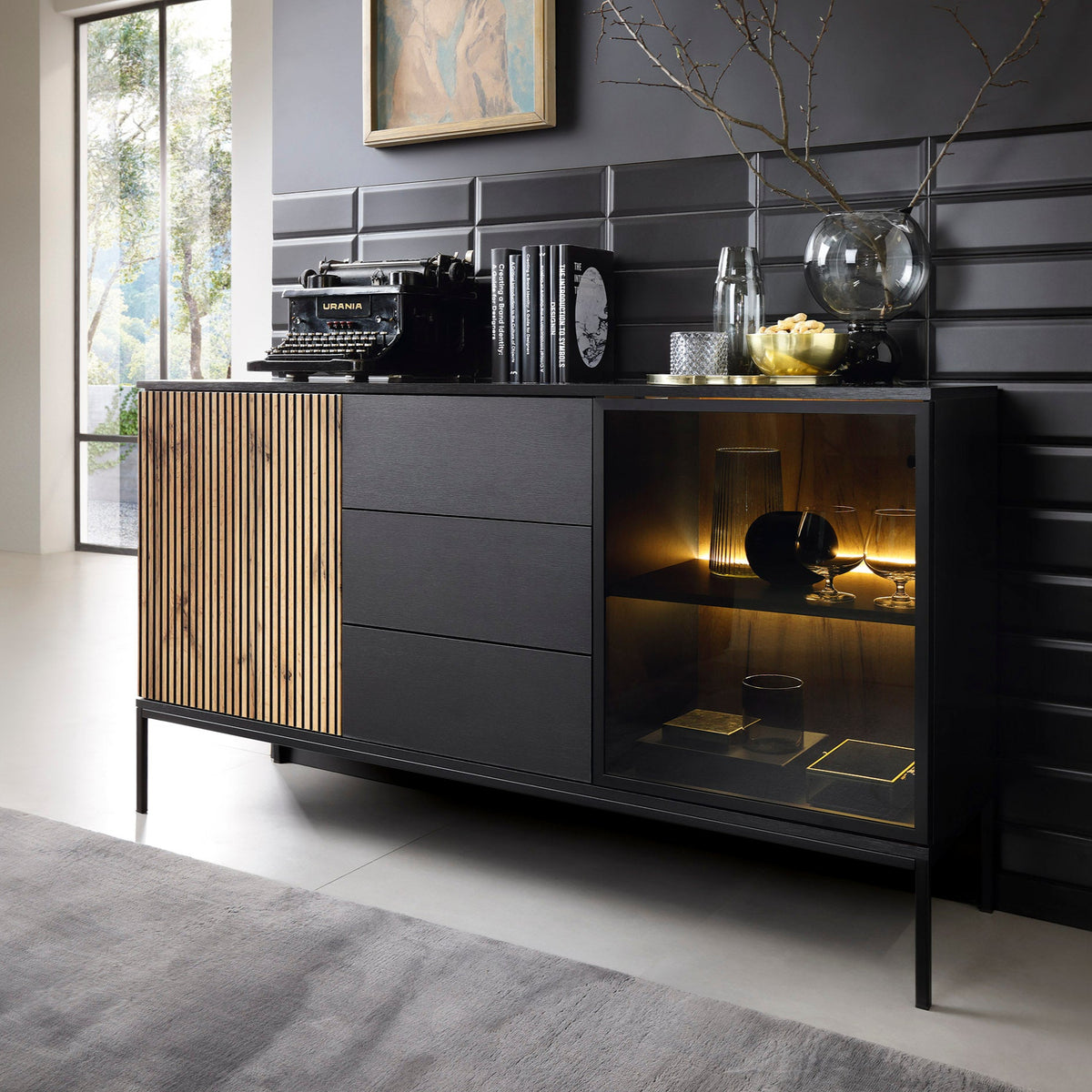 Lampy Sideboard with Drawers and Doors 154x83, Loft Style – photo 2