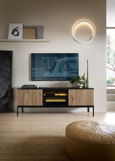 Szafka RTV Lampy pod telewizor 154x56 w stylu nowoczesnym – zdjęcie 7