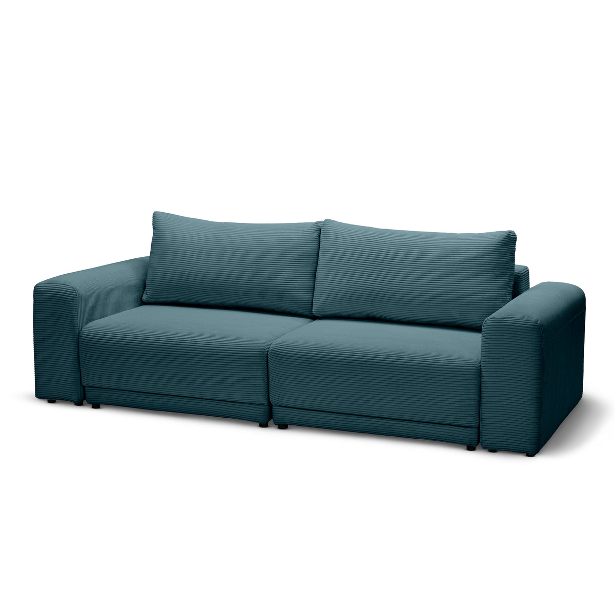Sofa z funkcją spania 145 × 203 z pojemnikiem w stylu nowoczesnym | Zoria Głęboki Grafit (POSO 125)