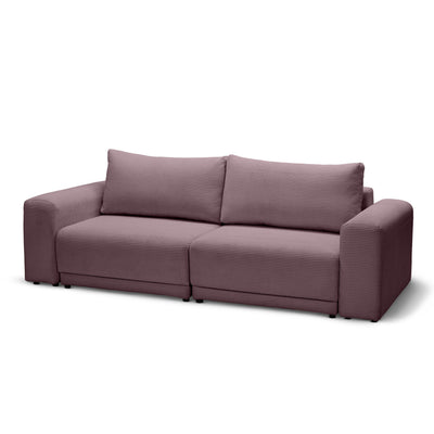 Sofa z funkcją spania 145 × 203 z pojemnikiem w stylu nowoczesnym | Zoria Przykurzony Różany Brąz (POSO 130)