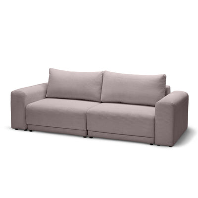 Sofa z funkcją spania 145 × 203 z pojemnikiem w stylu nowoczesnym | Zoria Płowe Szkło (POSO 145)