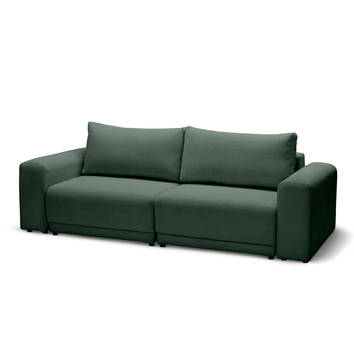Sofa z funkcją spania 145 × 203 z pojemnikiem w stylu nowoczesnym | Zoria Leśna Zieleń (POSO 14)