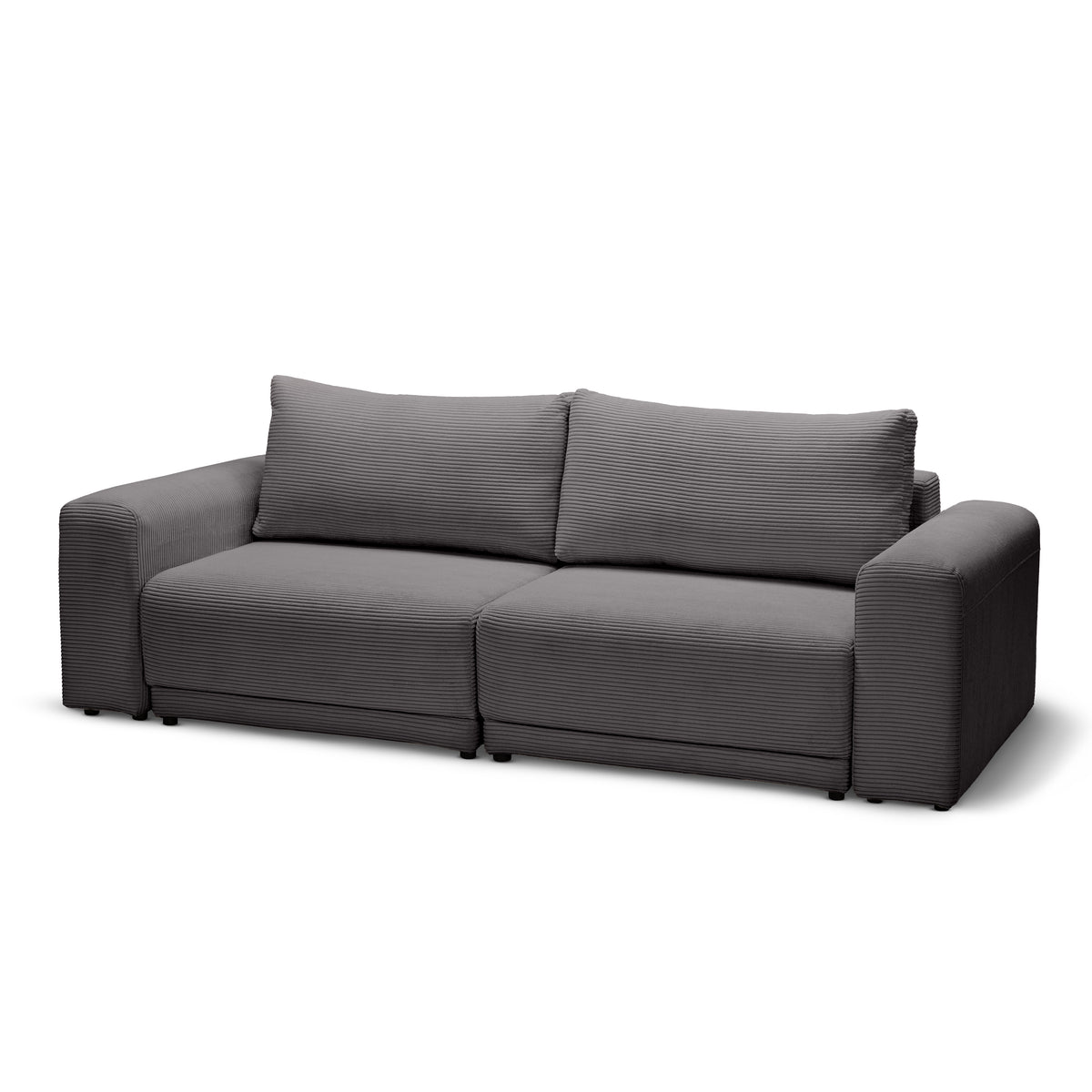 Sofa z funkcją spania 145 × 203 z pojemnikiem w stylu nowoczesnym | Zoria Stalowy Brąz (POSO 22)
