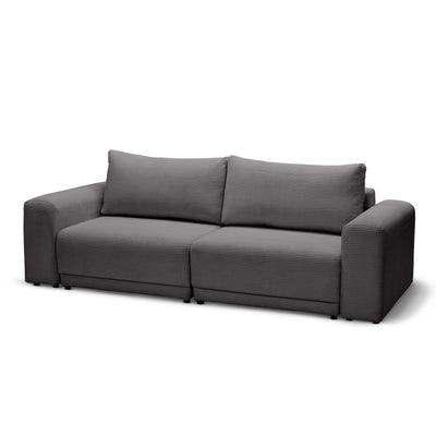Sofa z funkcją spania 145 × 203 z pojemnikiem w stylu nowoczesnym | Zoria Stalowy Brąz (POSO 22)