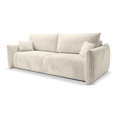 Alloro 3 Seater Sofa Bed 145x200 with Storage, Modern Style – Powder Pearl (TILIA 01)