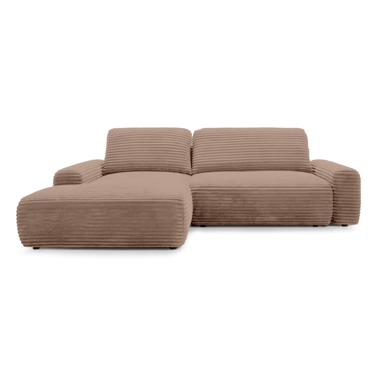 Dori Corner Sofa Bed with Storage 125x200, Modern Style – Left-sided, Sunny Clay (TILIA 17)