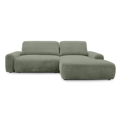 Dori Corner Sofa Bed with Storage 125x200, Modern Style – Right-sided, Stone Sage (TILIA 37)