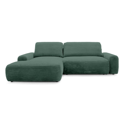 Dori Corner Sofa Bed with Storage 125x200, Modern Style – Left-sided, Fern Shadow (TILIA 39)