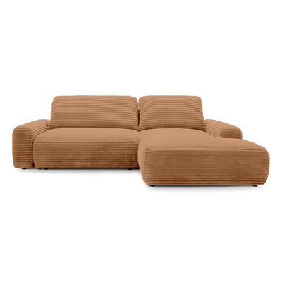 Dori Corner Sofa Bed with Storage 125x200, Modern Style – Right-sided, Straw Grain (TILIA 56)