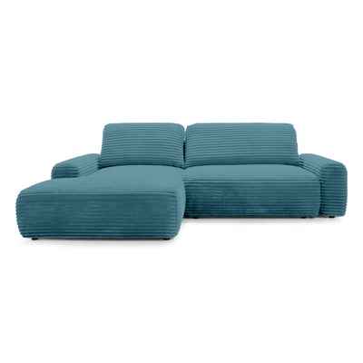 Dori Corner Sofa Bed with Storage 125x200, Modern Style – Left-sided, Deep Water (TILIA 75)
