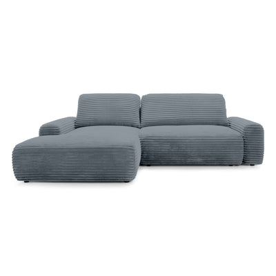Dori Corner Sofa Bed with Storage 125x200, Modern Style – Left-sided, Morning Graphite (TILIA 85)