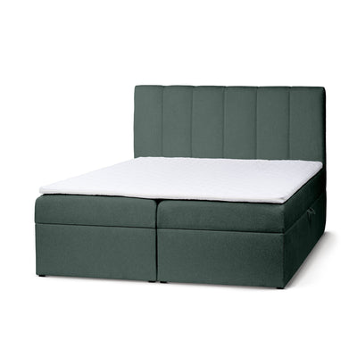 Stavy Continental Divan Bed with Topper and Storage, Scandinavian Style – Emerald Mist (TORO 100), 200