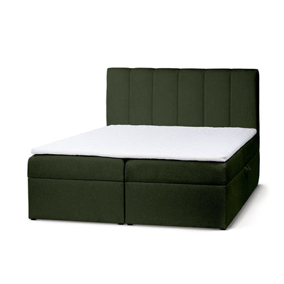 Stavy Continental Divan Bed with Topper and Storage, Scandinavian Style – Shady Mosses (TORO 95), 200