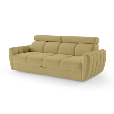 Franec 3 Seater Sofa Bed 227 cm, Minimalist Style – Golden Sepia (CLOUD 32)