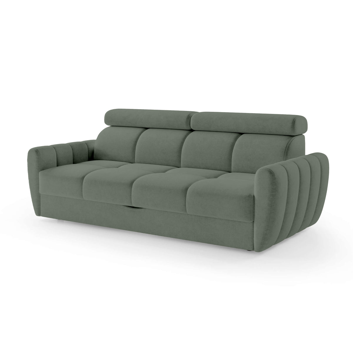 Franec 3 Seater Sofa Bed 227 cm, Minimalist Style – Dark Eucalyptus (CLOUD 33)