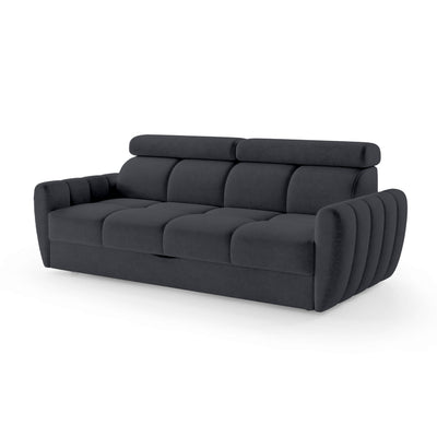 Franec 3 Seater Sofa Bed 227 cm, Minimalist Style – Deep Anthracite (CLOUD 79)