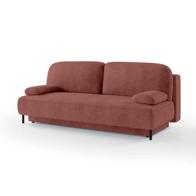 Tola 2 Seater Sofa Bed 140x200 with Storage, Modern Style – Brick Glow (PERFECT HARMONY 63)