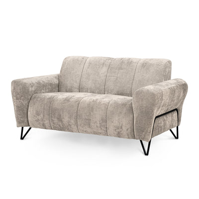 Nellia 2 Seater Sofa for Small Spaces, Vega Fabric – Vanilla Fluff (VEGA 02)
